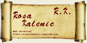 Rosa Kalenić vizit kartica
